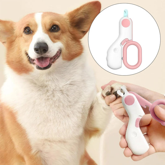 LED Pet Nail Clipper 2024 New Cat Nail Clipper with Super Bright LED Light Suitable for Cat Clippers Precise Cutting Beauty Tool Suitable for Indoor Cats Dogs Rabbits A